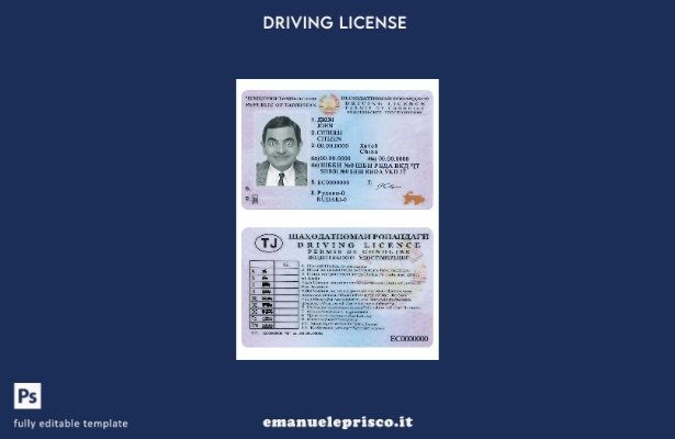 verified style modello di versione di guida del Tagikistan in stile verificato template
